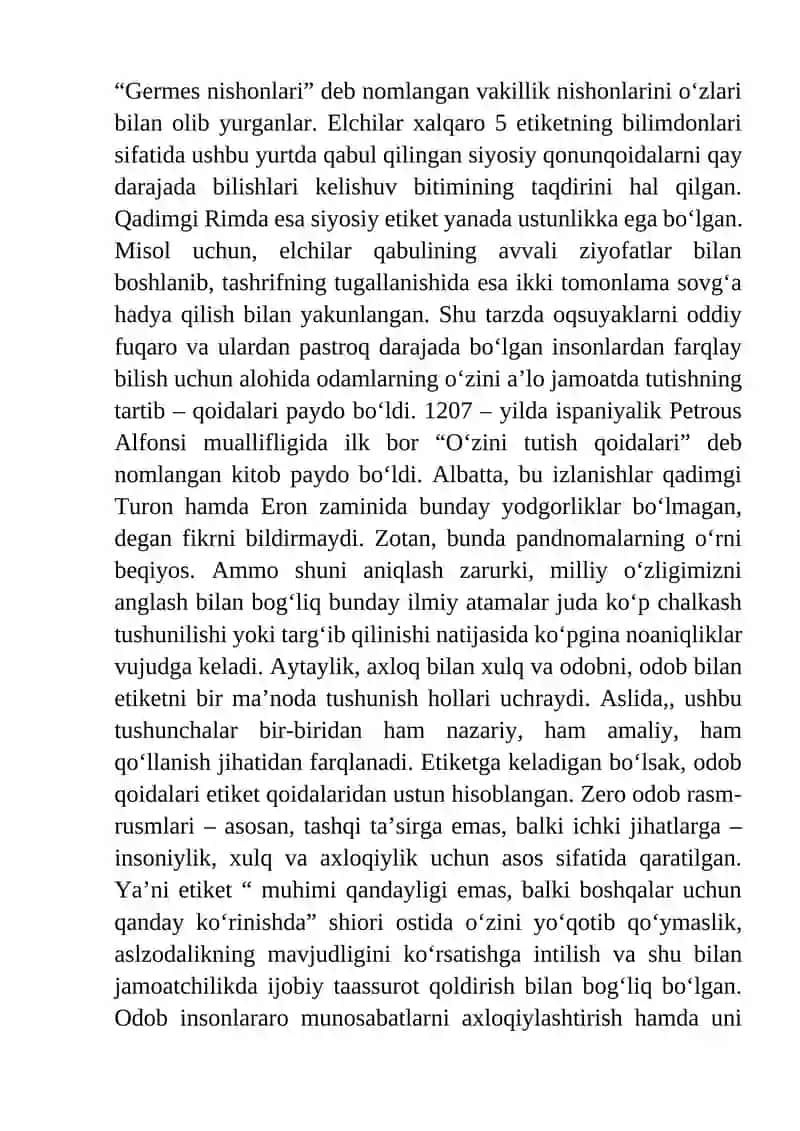 Etiket va uning xususiyatlari 3