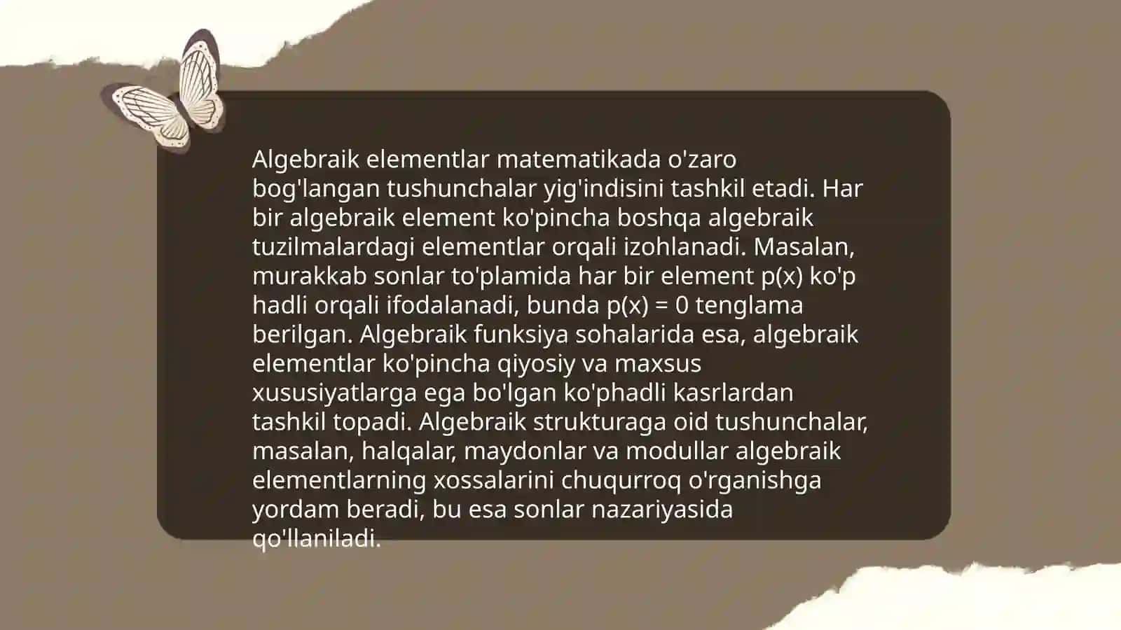 Algebraik elementlarni o'rgatish metodikasi 3