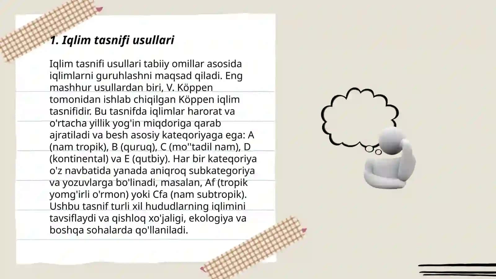 IQLIMLARNI TASNIFLASH VAHUDUDLASHTIRISH TAMOYILLARI 3