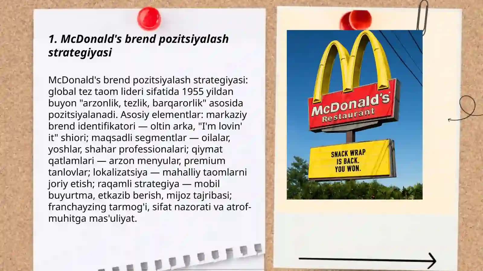 McDonald's brend pozitsiyalash strategiyasi 3