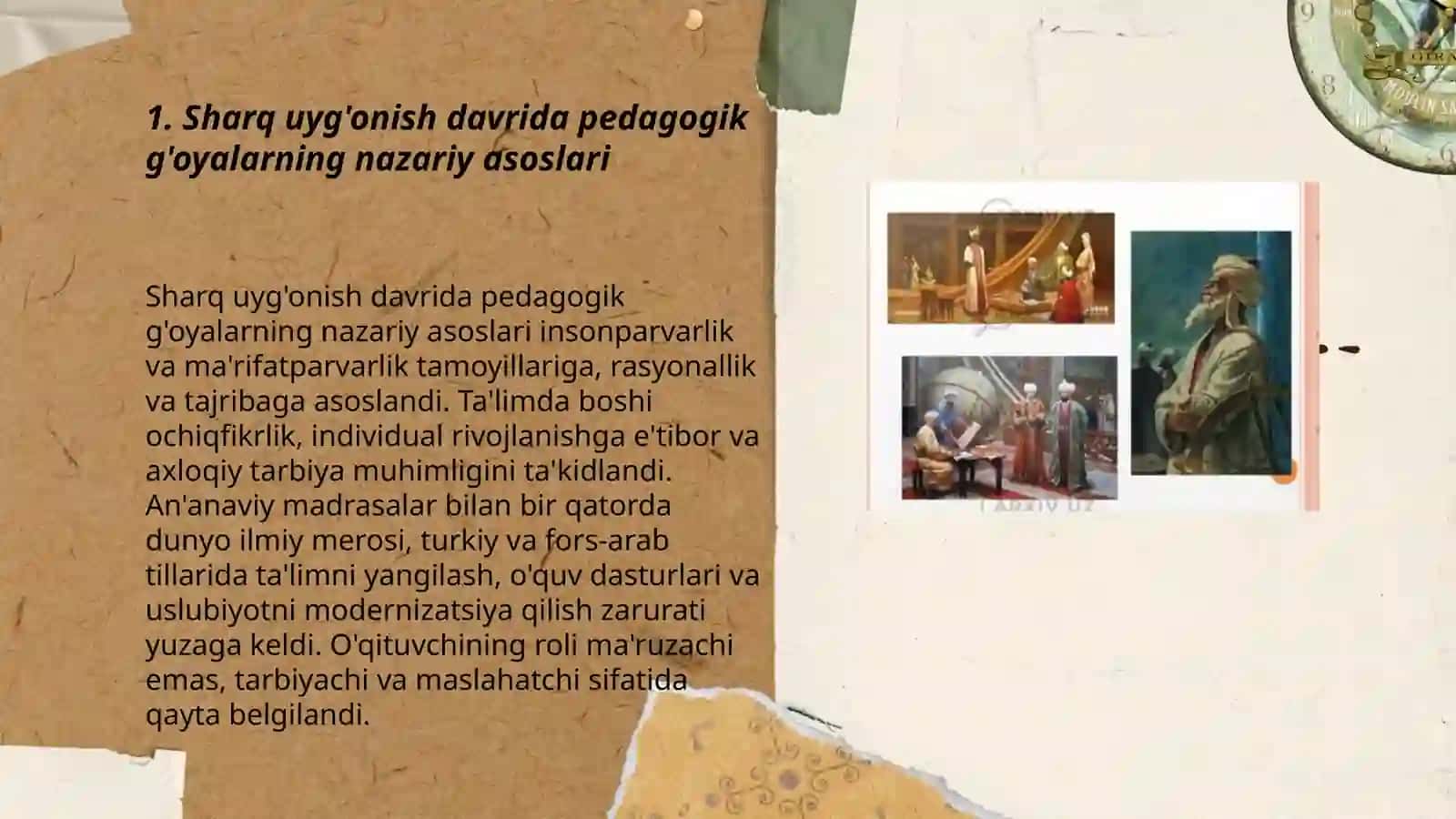 Sharq uyg'onish davrining pedagogik g'oyalari 3