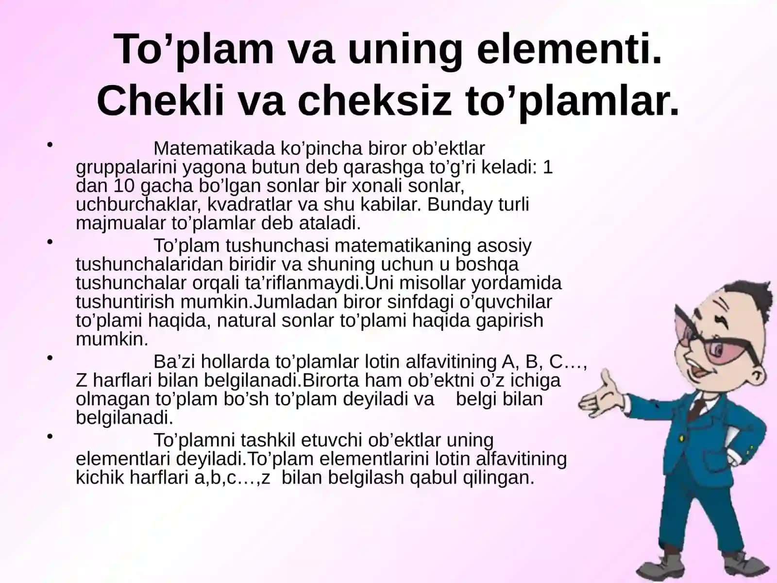 To'plamlarnisinflargaajratishgaoidmisollar 3