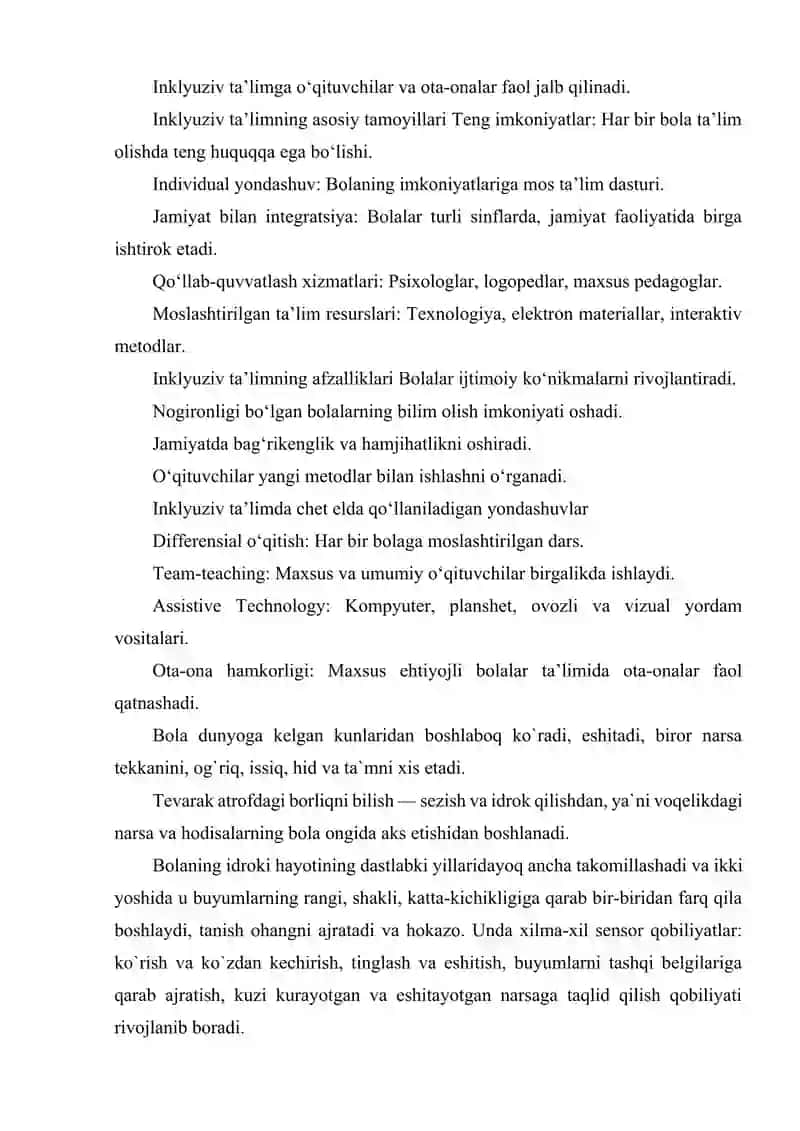 CHET ELDA ALOHIDA YORDAMGA MUHTOJ BOLALARNING INKLYUZIV TA'LIMI HAQIDA 3