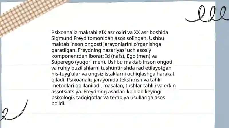 Psixoanaliz maktabi 3