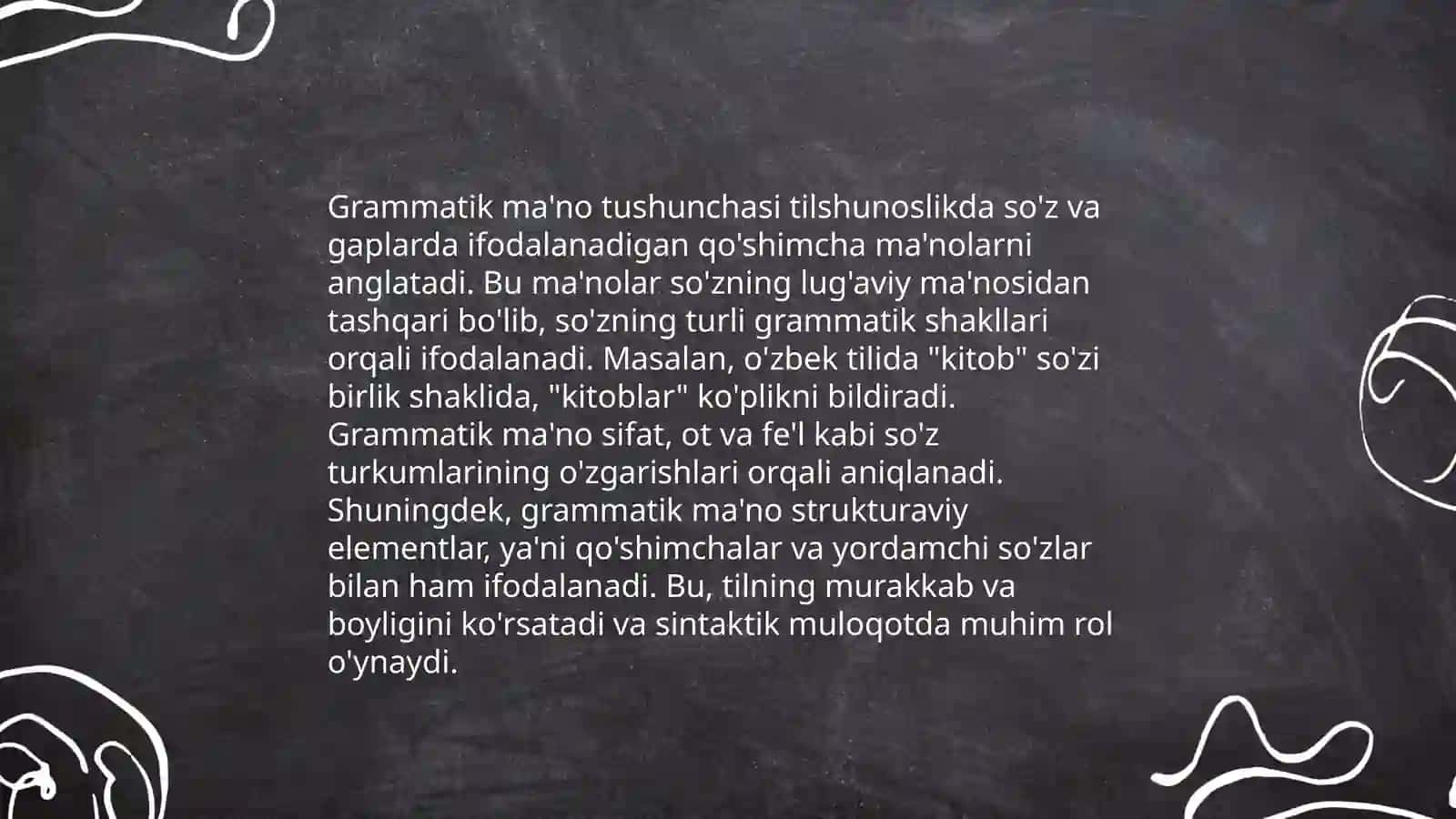 Gramakik ma'no va gramatik kategoriya 3