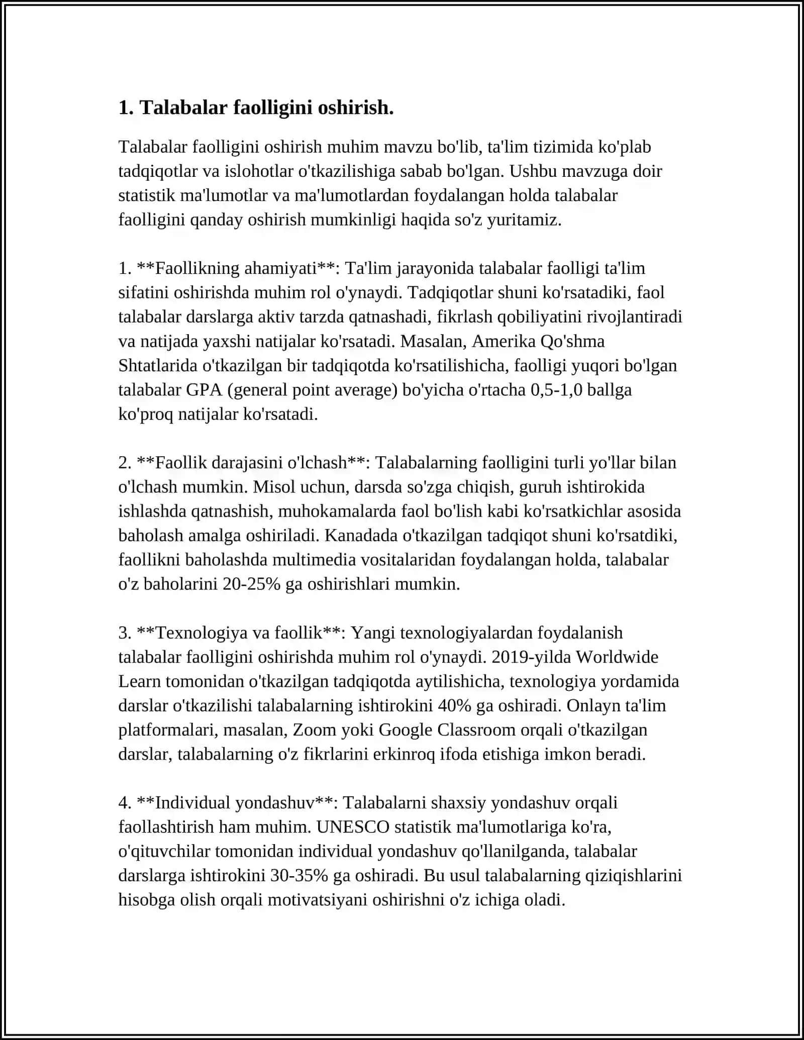 DARS SAMARADORLIGINI OSHIRISH OMILLARI.INTERFAOL METODLAR 3