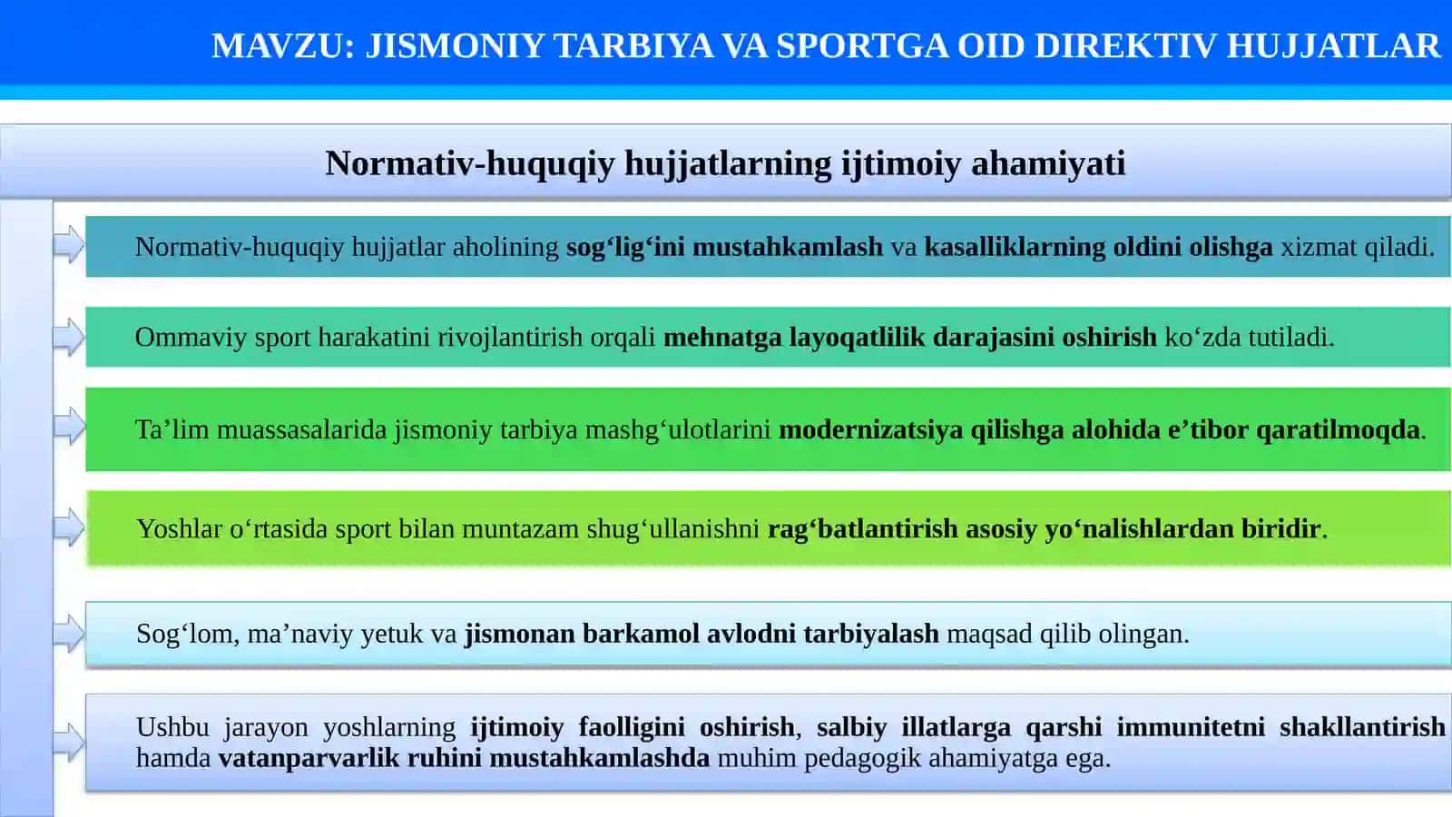 JISMONIY TARBIYA VA SPORTGA OID DIREKTIV HUJJATLAR 3