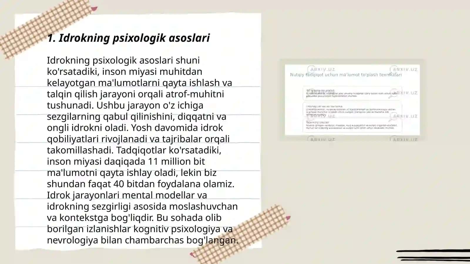 Idrok. Tafakkur. Intellekt va kreativlik 3