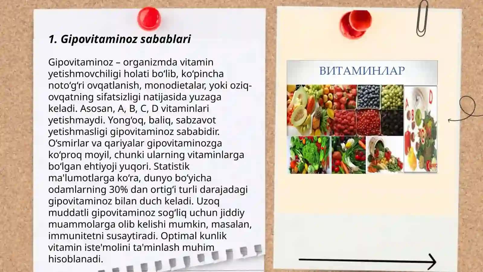 Gipovitaminoz va gipervitaminoz holatlarida moddalar almashinuvi 3