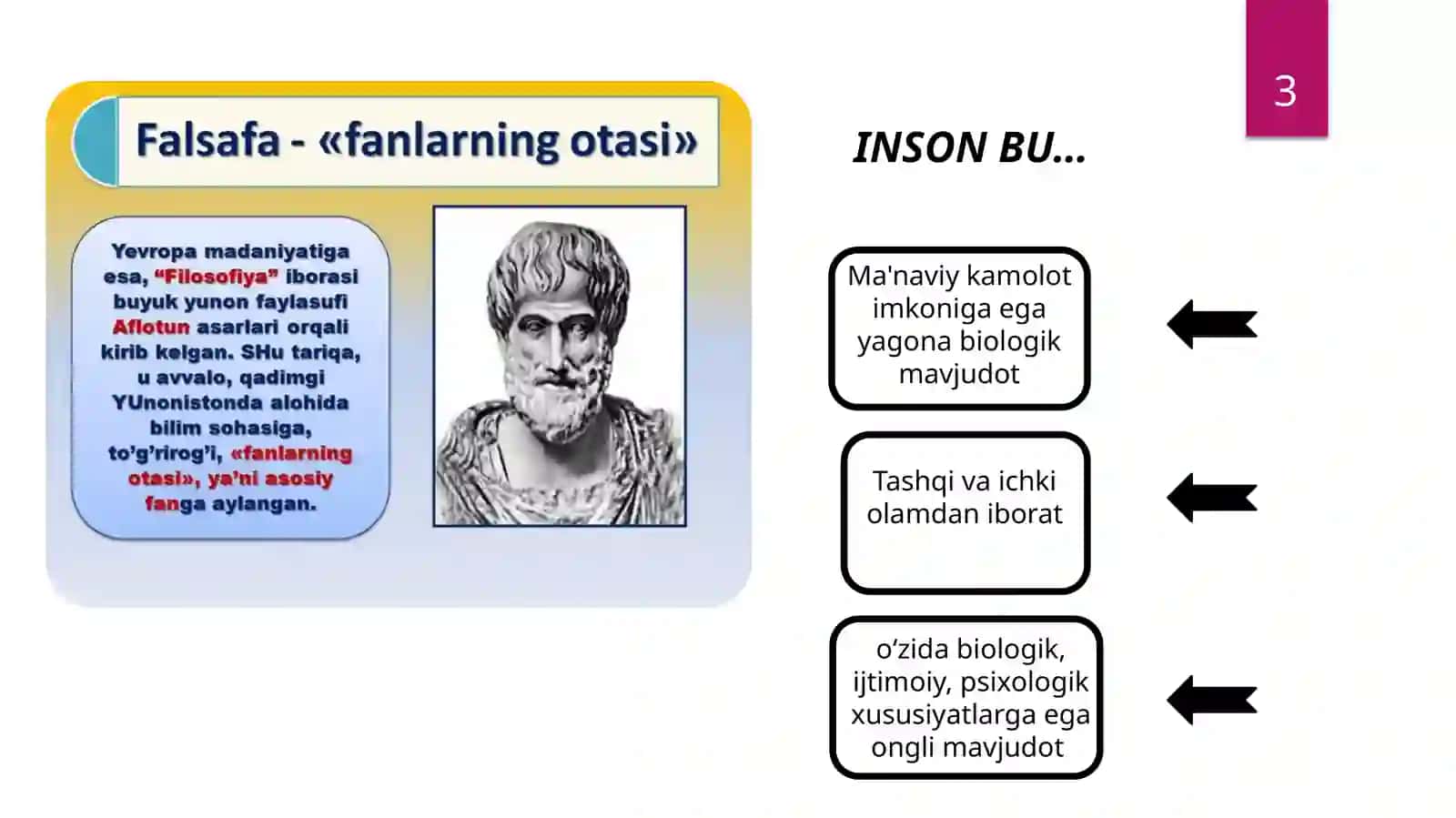 Boymurodova Fotimaning Falsafa fanidan taqdimoti 3
