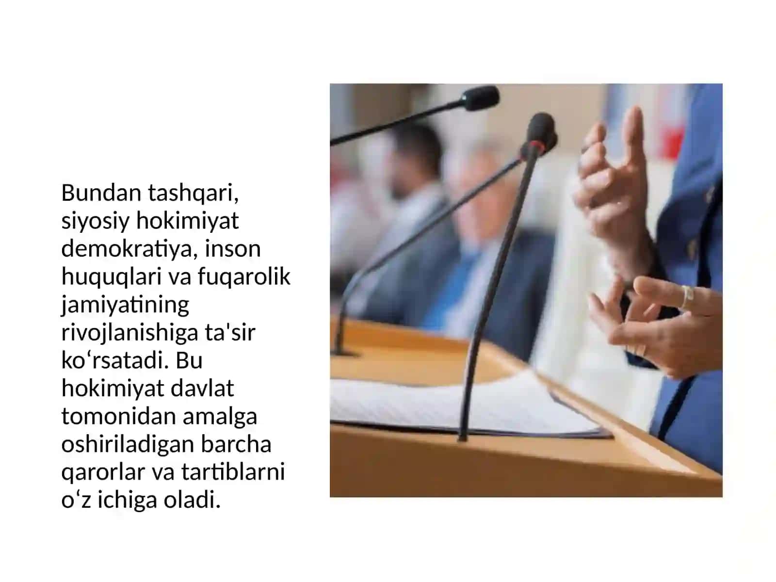 Siyosiy hokimiyat tuzilishi va uning amalga oshirish mexanizmlari 3