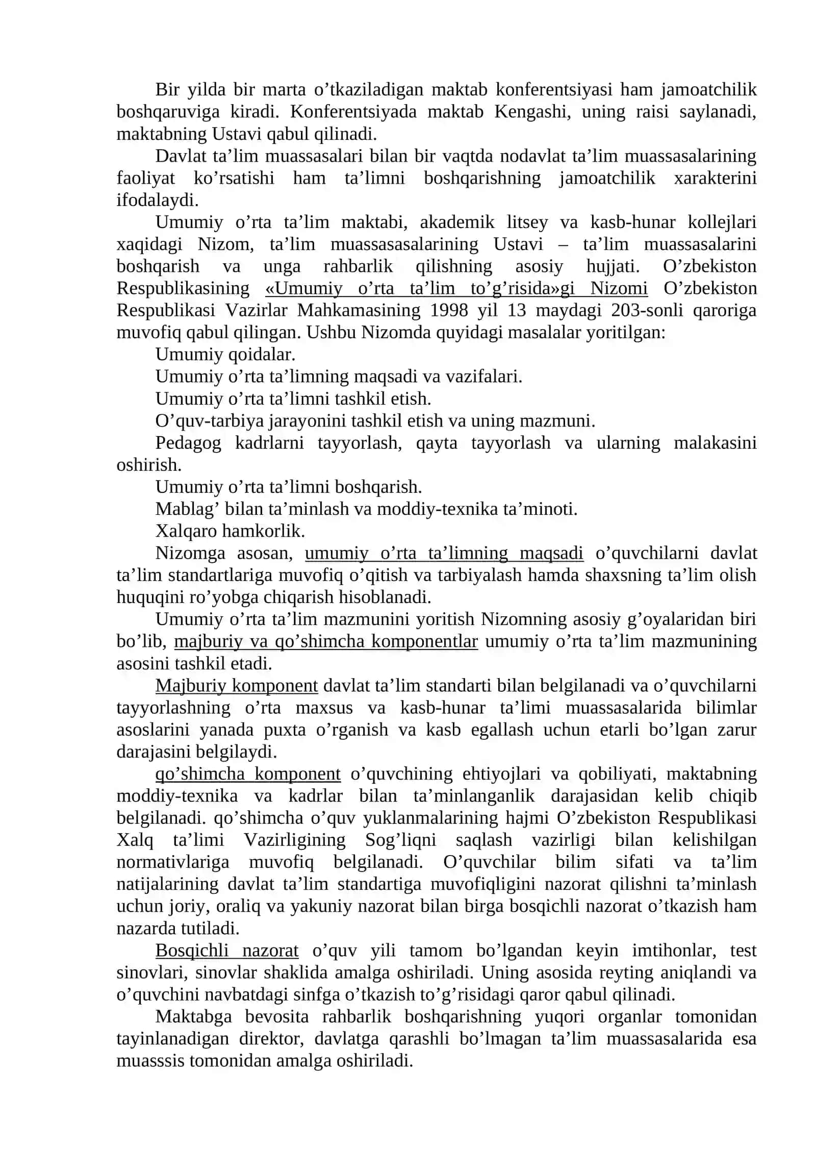 Maktabni boshqarish va unga rahbarlik qilishning qonun-qoidalari 3