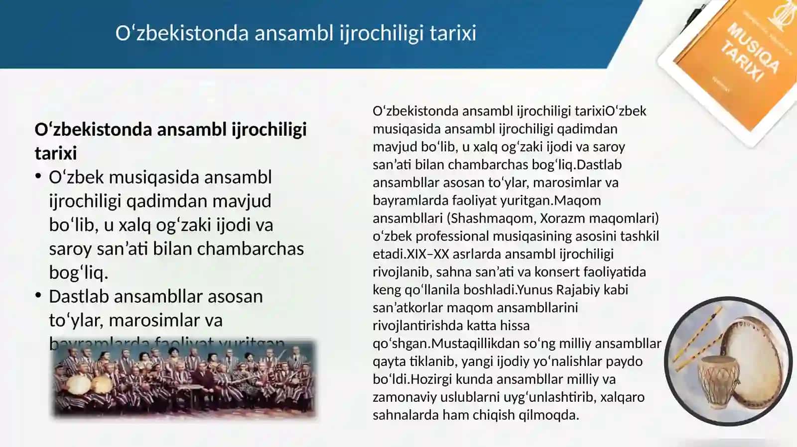 O'zbekistondagi mashhur milliy cholg'u ansambllari 3