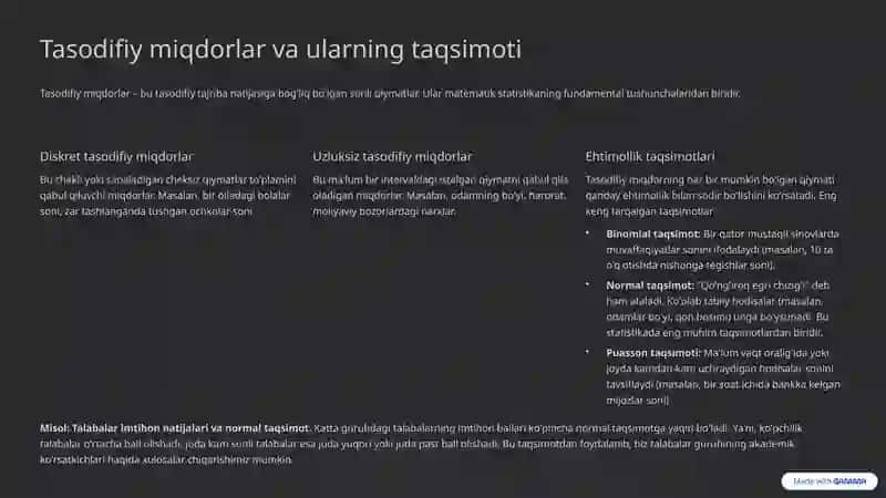 Ehtimollar nazariyasi va statistik tahlil 3