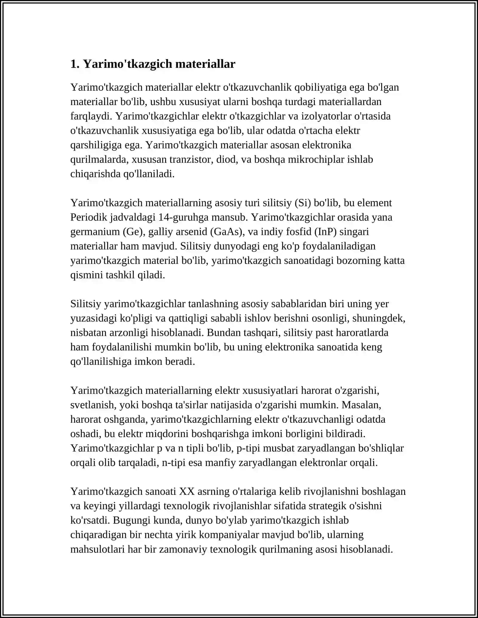 BURCHAKLI SILJICHLARDA OPTOELEKTRON ŌZGARTKICHLAR 3