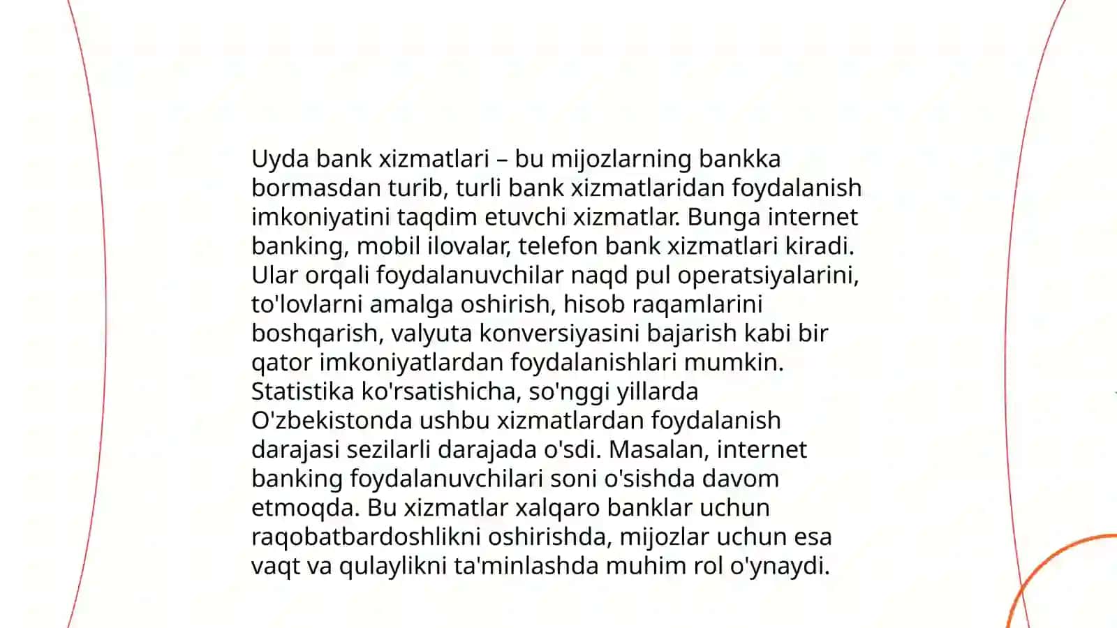 Bank xizmatlarni uyda va ish joyida ko'rsatish (home - banking) 3