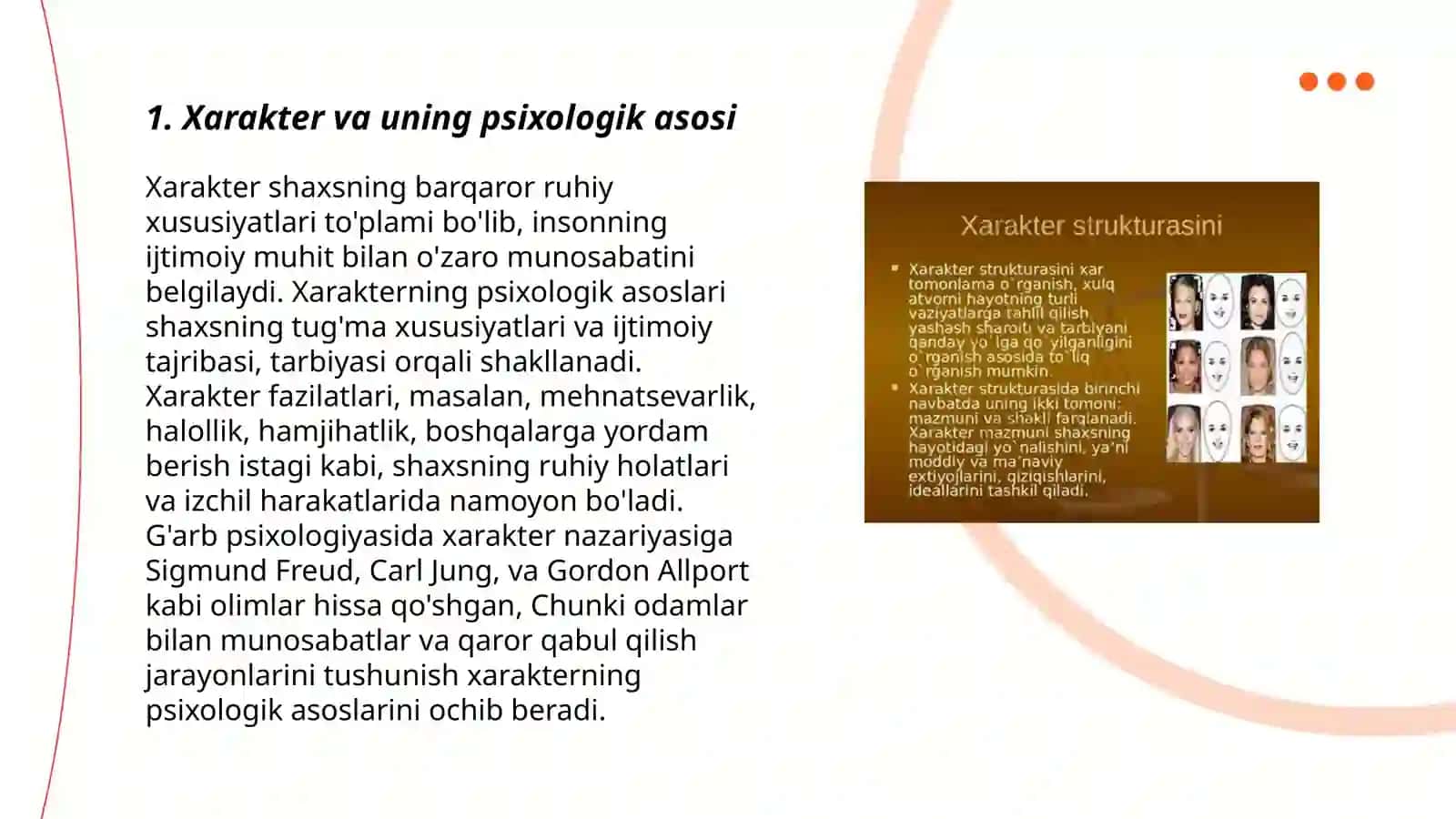 Xarakter mavzusiga seminar ishlanma 3