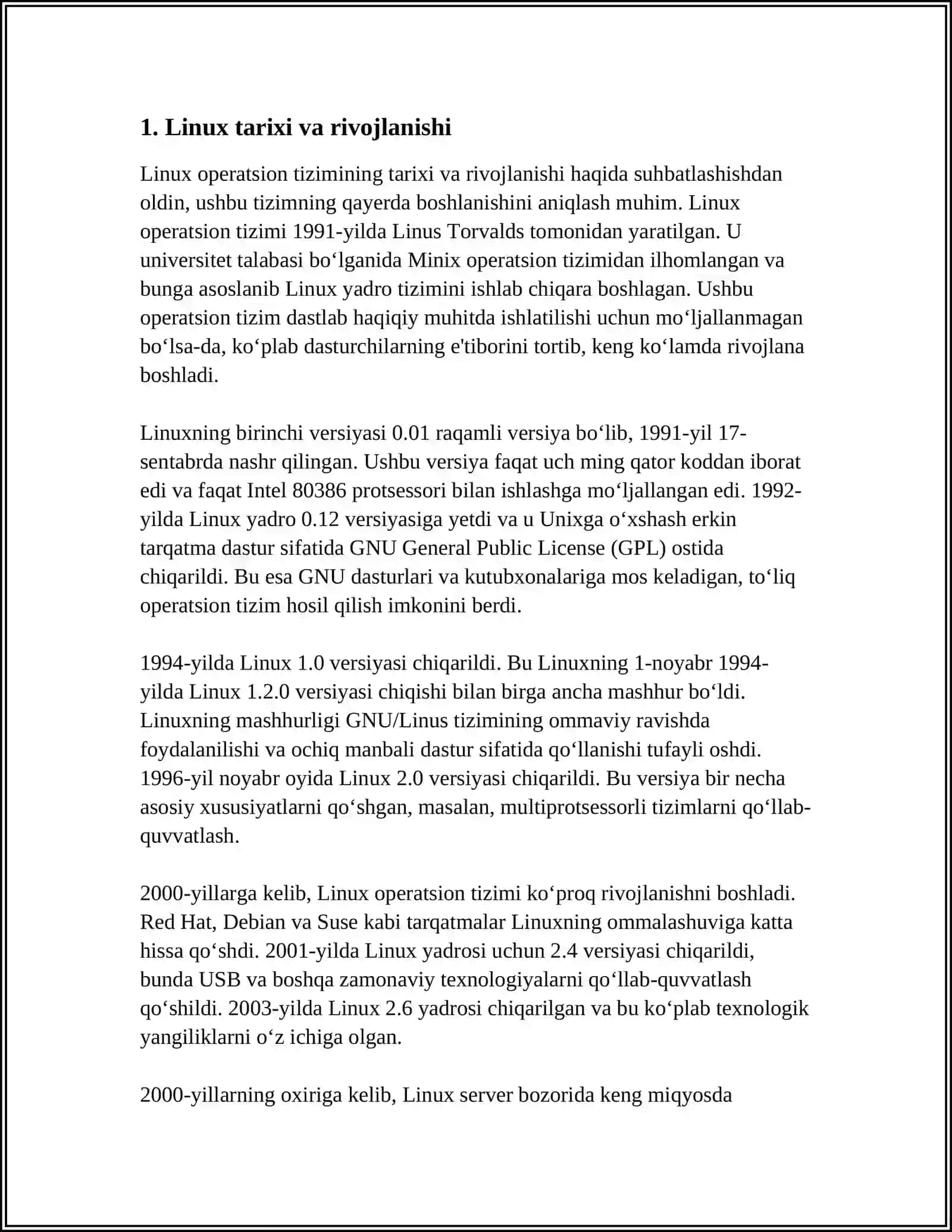 LINUX OPERATSION TIZIMLARI 3