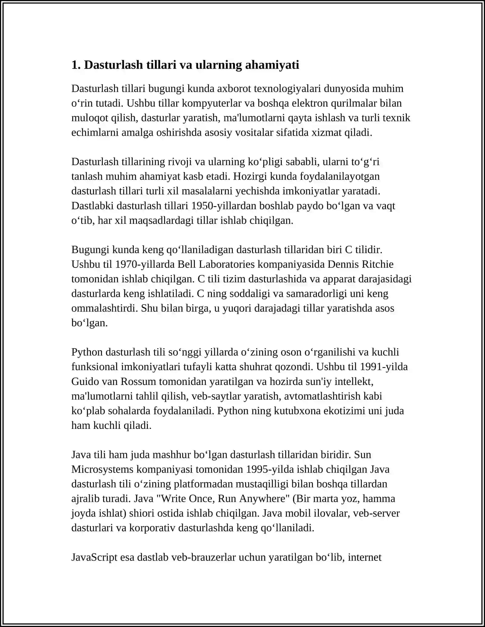 STEK, NAVBAT VA DEK. ULARNI CHIZIQLI BOG‘LANGAN RO‘YXAT YORDAMIDA TASVIRLASH VA USTIDA AMAL BAJARISH ALGORITMLARI 3