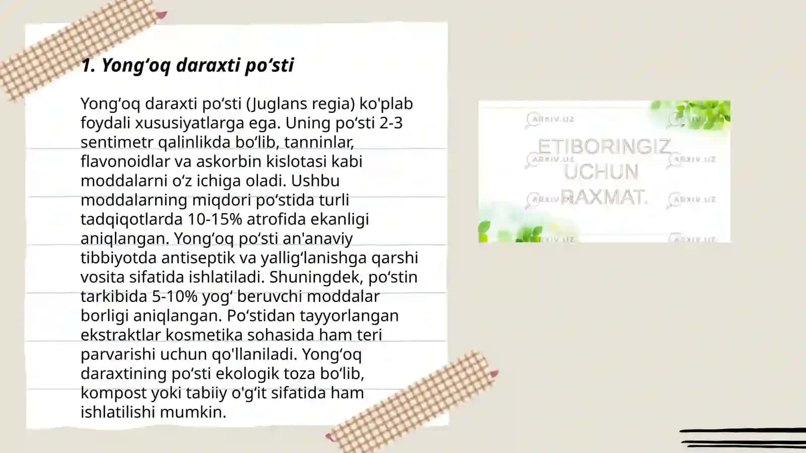 Yongʻoq morfologiyasi va rivojlanishi 3
