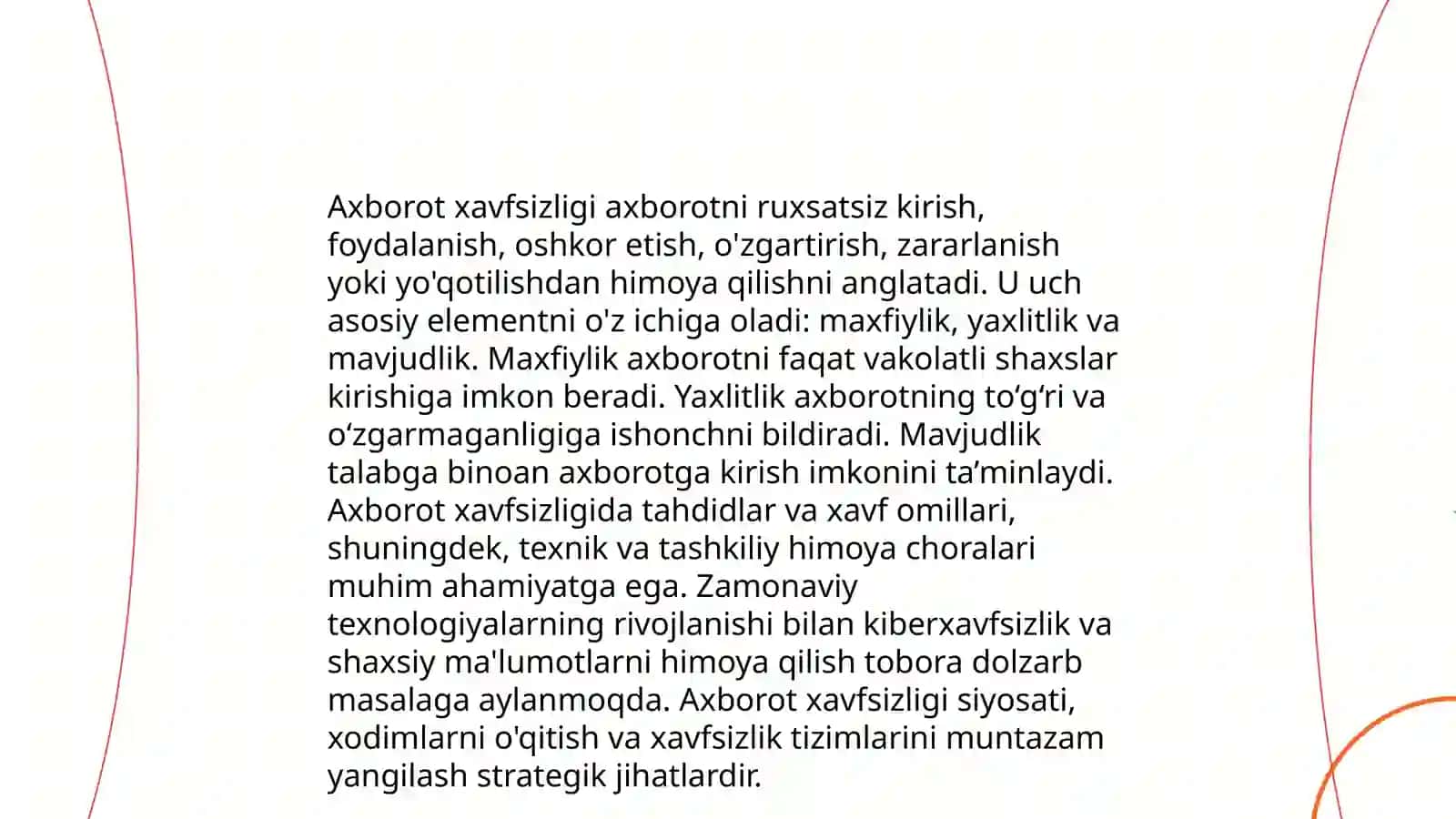 Axborot kommunikatsiya tizimlarida axborot xavfsizligi 3