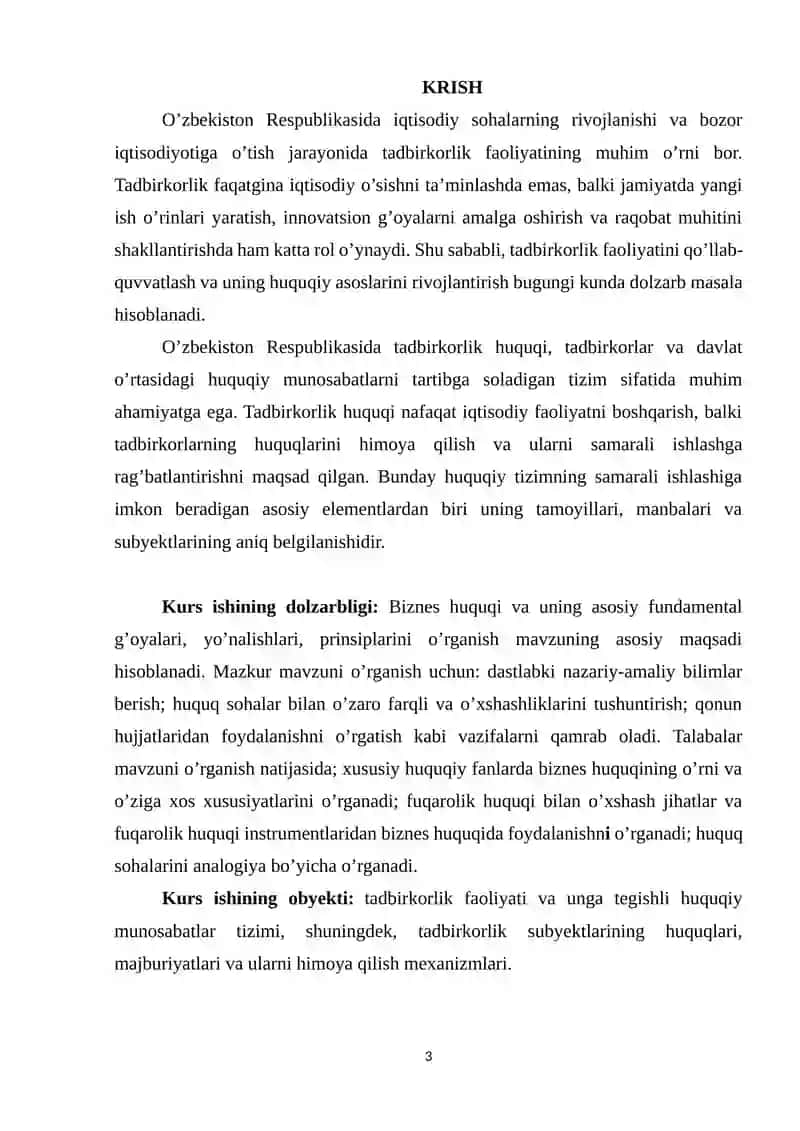 Tadbirkorlik faoliyati tushunchasi va belgilari 3