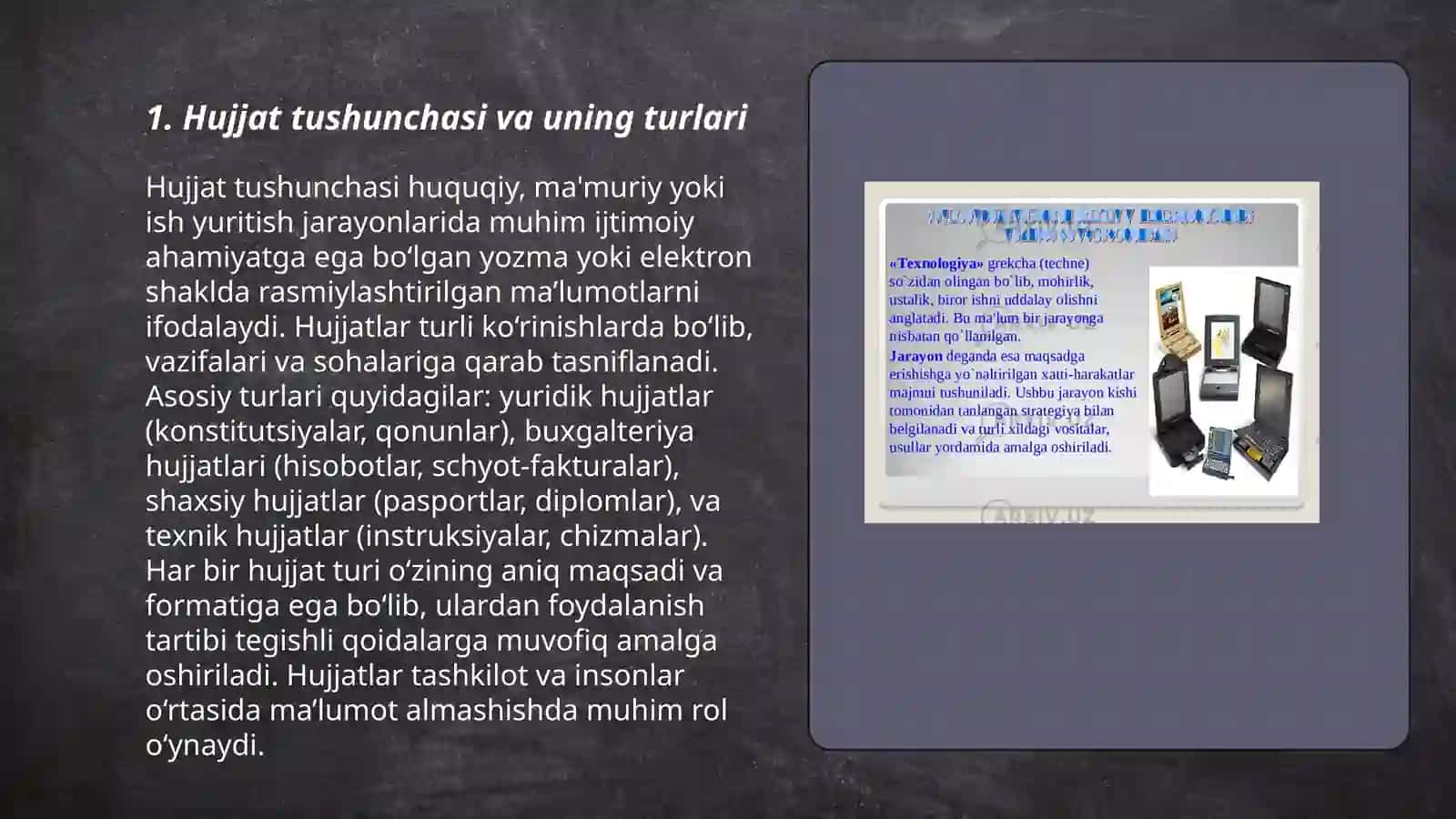 Hujjatlar turlari va ish yuritish asoslari 3