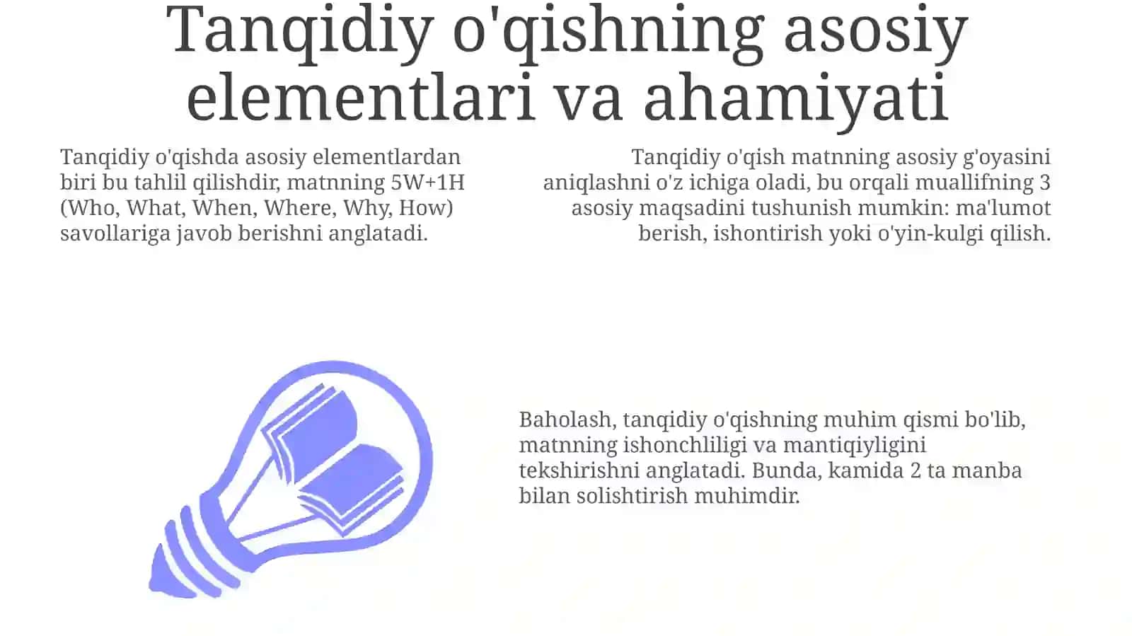 Tanqidiyo‘qishko‘nikmasirevojlantirishusullari 3