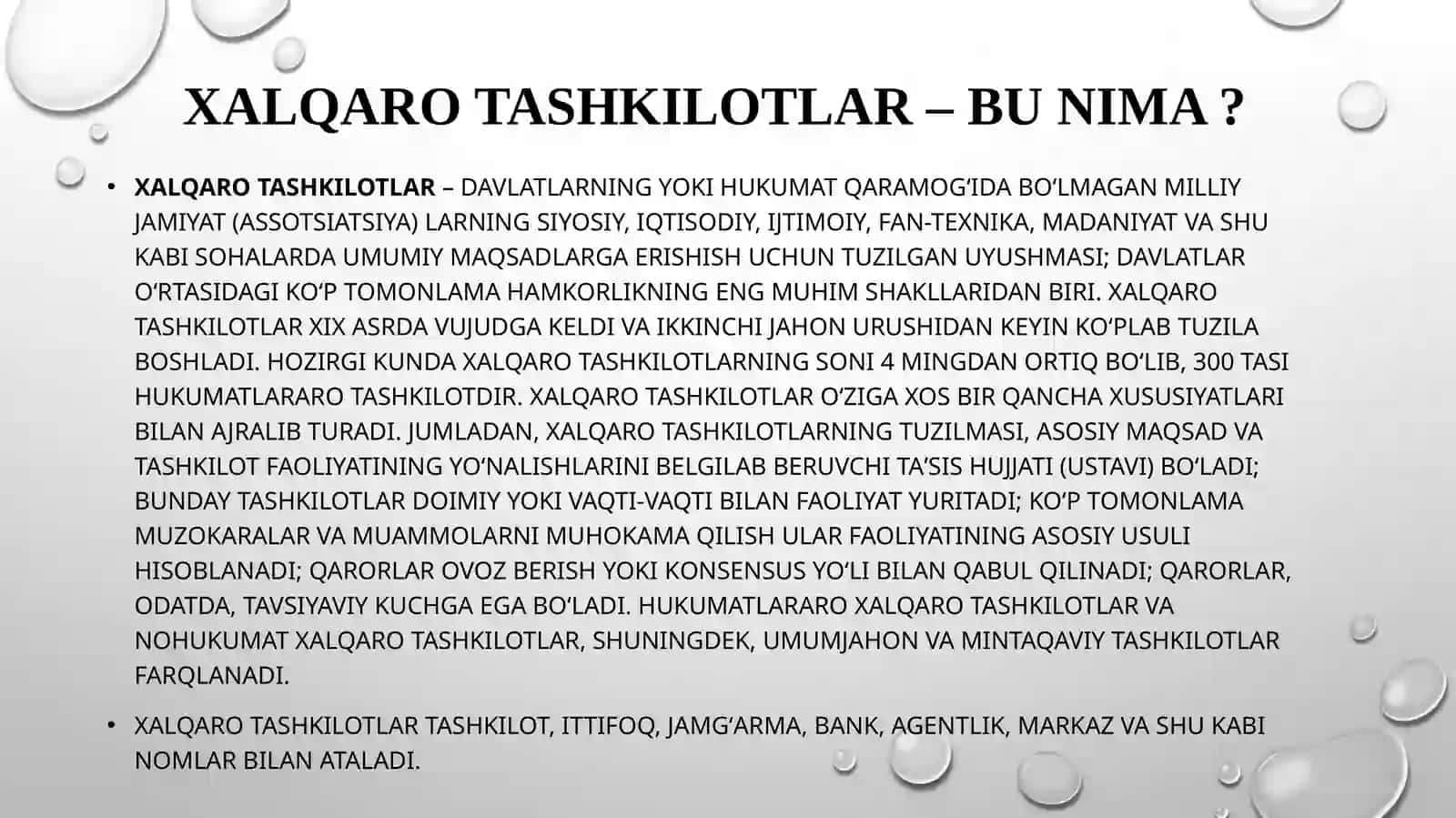 XALQARO TASHKILOTLARNING XALQARO SAVDONI RIVOJLANTIRISHDAGI AHAMIYATI 3