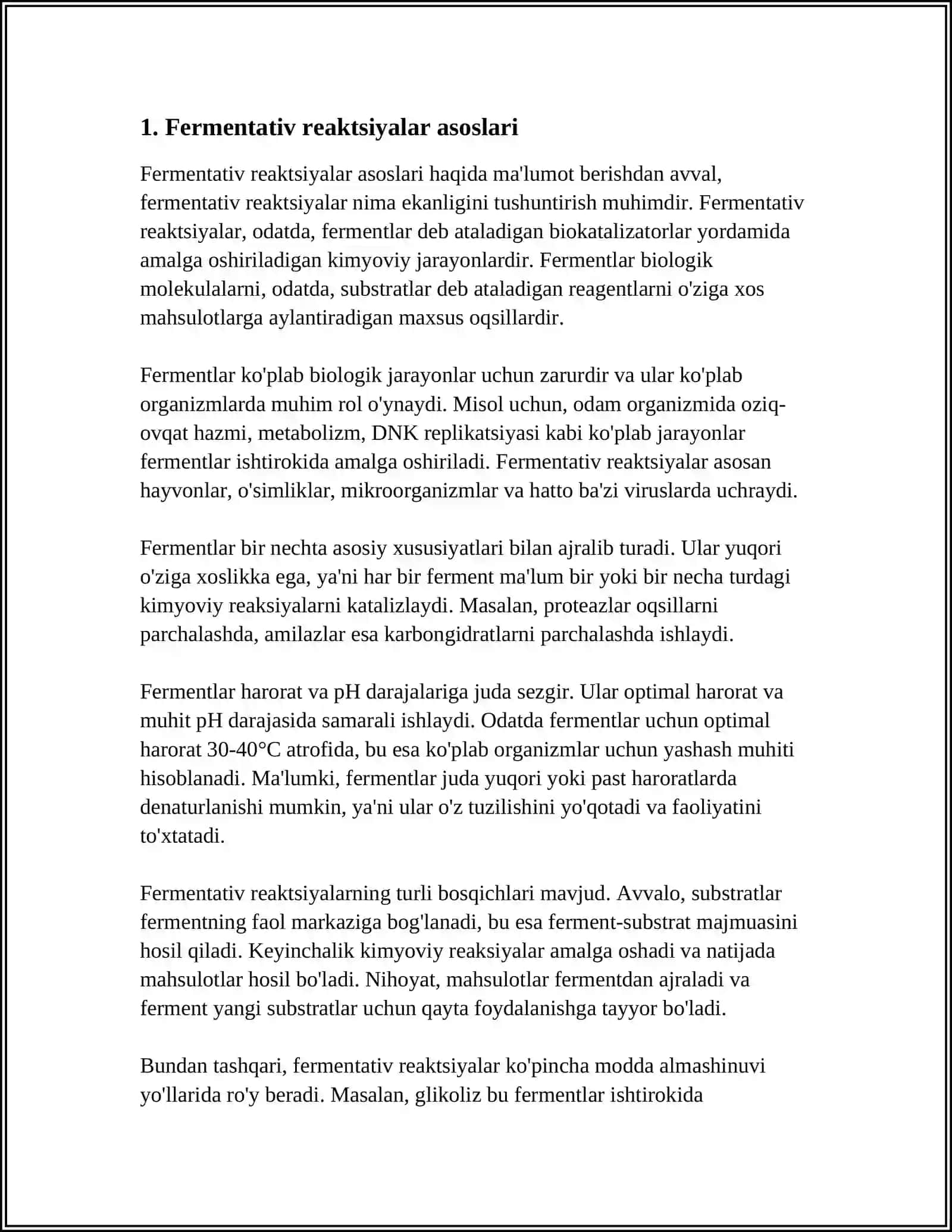 FERMENTATIV REAKSIYALAR KINETIKASI 3