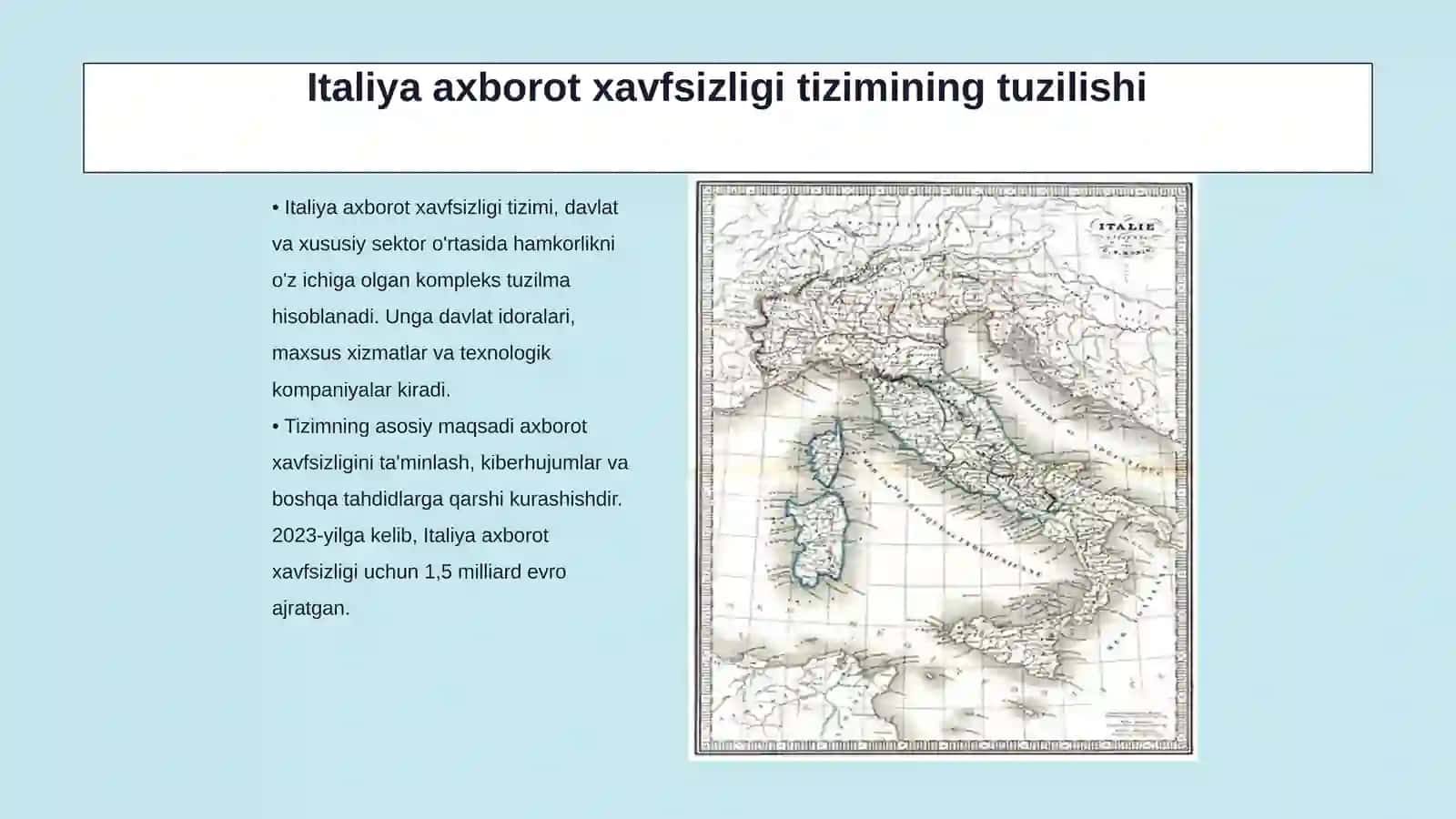 Italiya axborot xavfsizligi. Asosiy korsatkichlar. Statistika 2025 2026 3