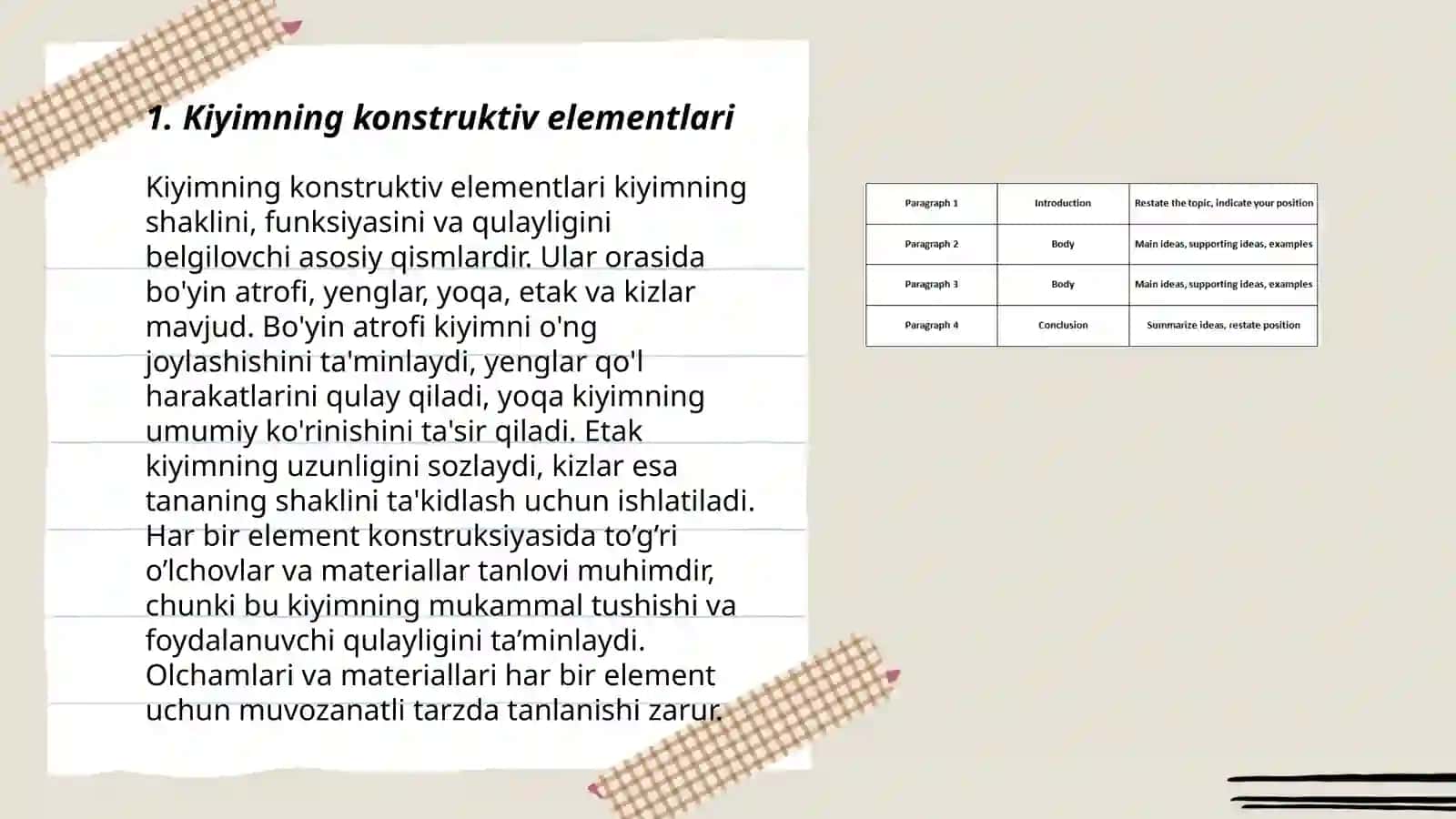 Zamonaviy kiyim konstruktiv tuzilishini tahlil qilish 3