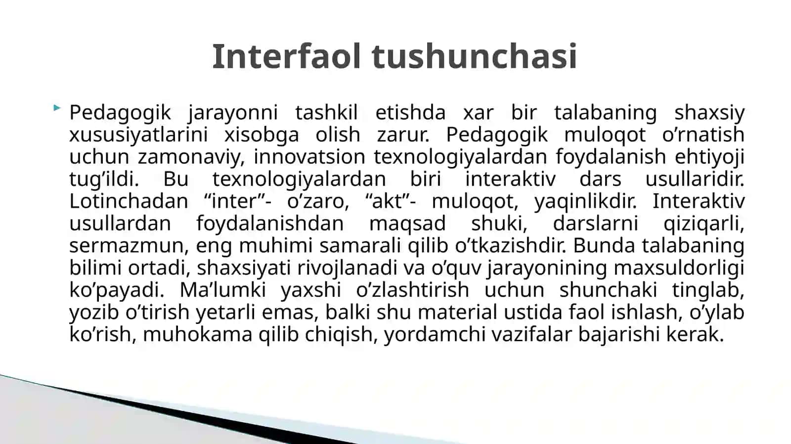 O'zbek adabiyotni o'qitish metodikasi 3
