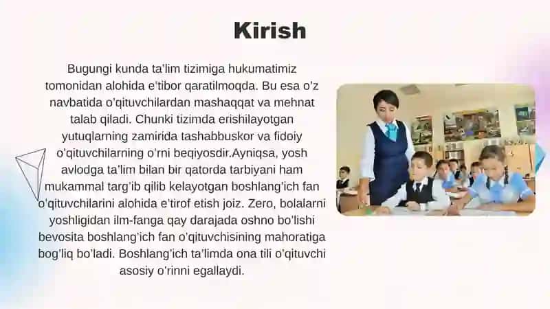 Ona tili fanidan ertaliklarni tashkil etish ssenariysini ishlab chiqish 3