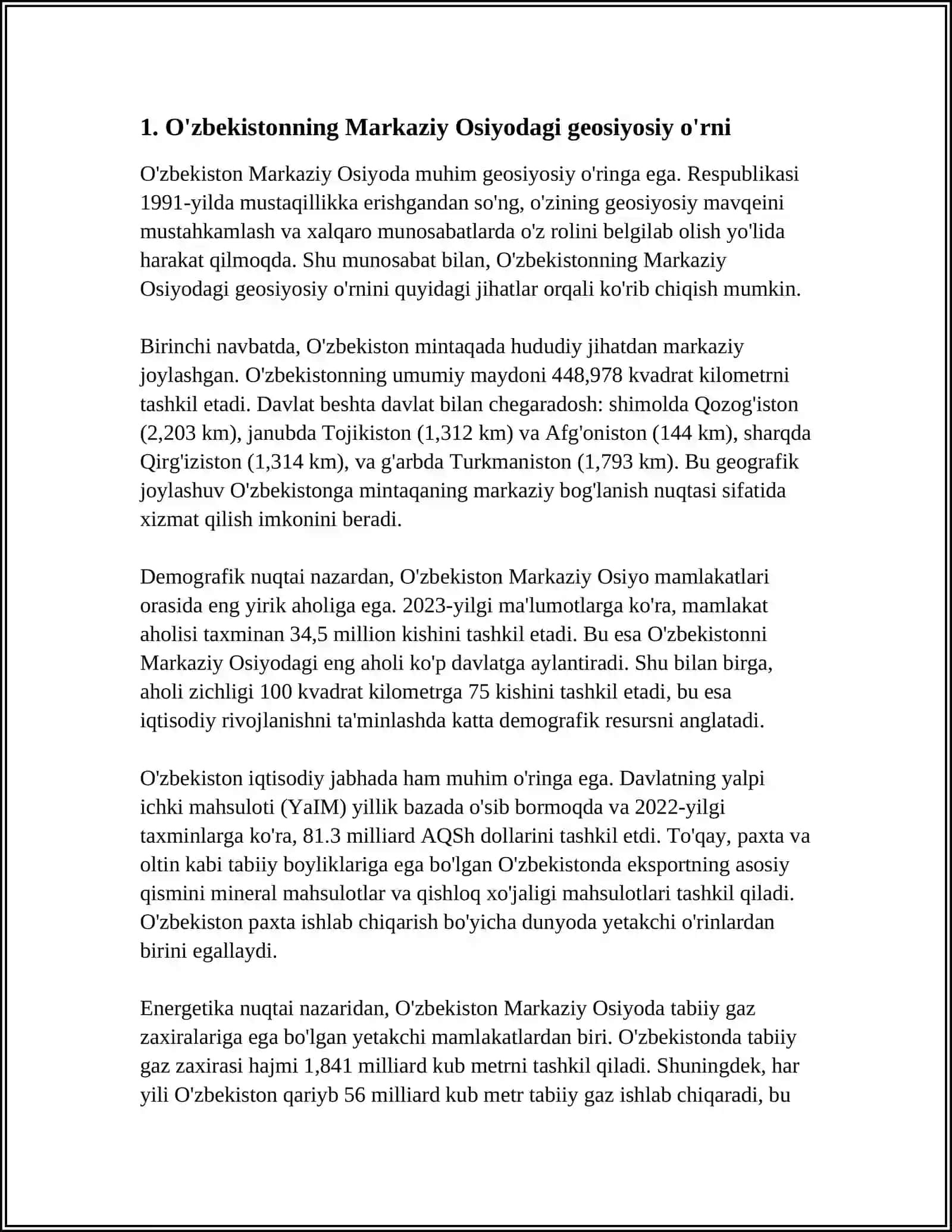 O'zbekistonning Markaziy Osiyodagi Tinchlik va Barqarorlik 3