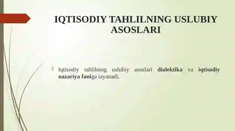 MAKROIQTISODIY TAHLILNING USLUBIYOTI VA USULLARI 3