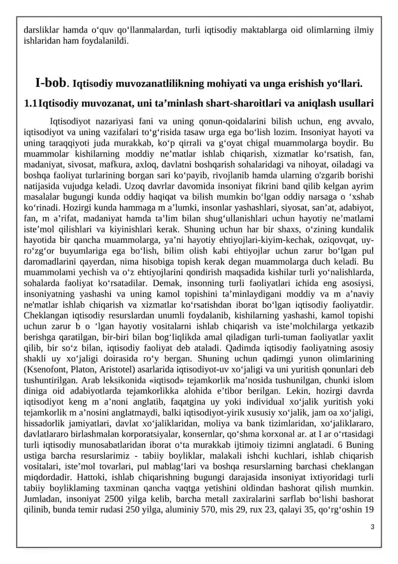 Iqtisodiy muvozanatlikning mohiyati va unga erishish yo’llari 3