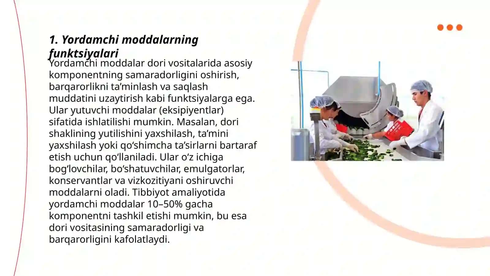 Tabletkalar ishlab chiqarishda zamonaviy yordamchi moddalardan foydalanish texnologiyasi 3