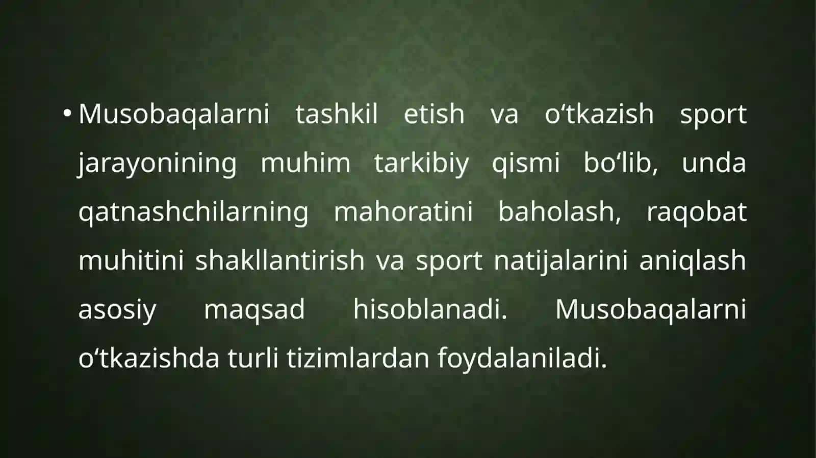 Musobaqalarni o'tkazishning aylanmasi chiqib ketish va aralash usullari 3