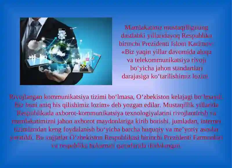 Axborotni jamiyatda tutgan oʻrni va ahamiyati 3