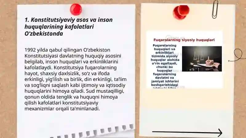 Konstitutsiyaviy asos va inson huquqlarining kafolatlari O‘zbekistonda 3