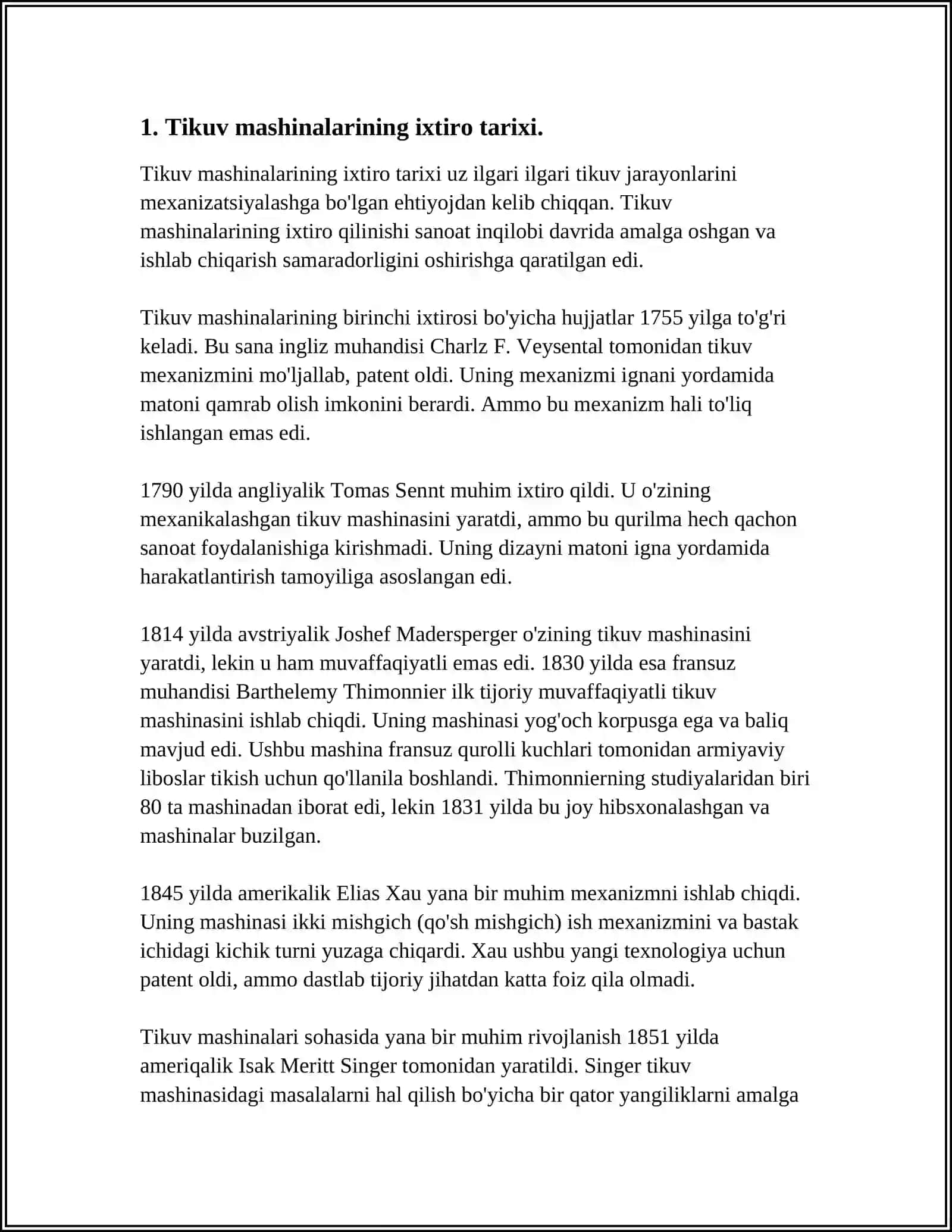 TIKUV MASHINALARINING KELIB CHIQISH TARIXI 3
