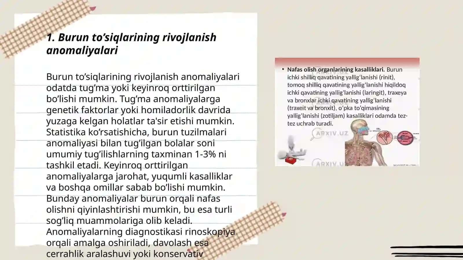Nafas a'zolari taraqqiyoti.Burun anomaliyalari 3