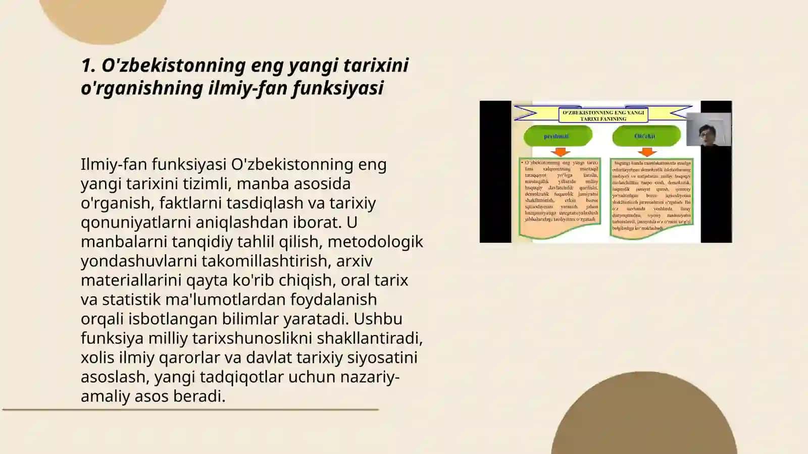 O'zbekistonning eng yangi tarixini o'rganish funksiyalari va tamoyillari 3
