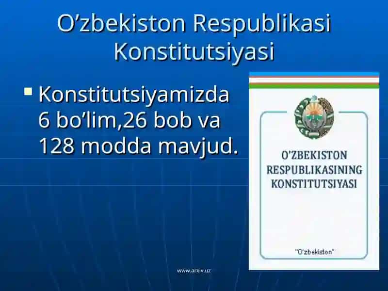 O’zbekiston Respublikasi Konstitutsiyasi 3