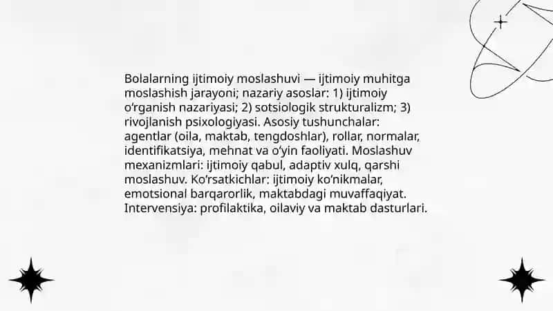 Bolalarning ijtimoiy moslashuvi va sotsiologik nazariyalar 3
