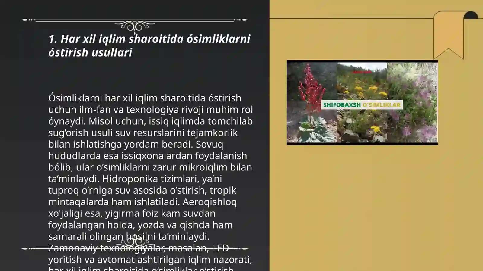 Har xil iqlim sharoitida ósimliklarni óstirish usullari 3