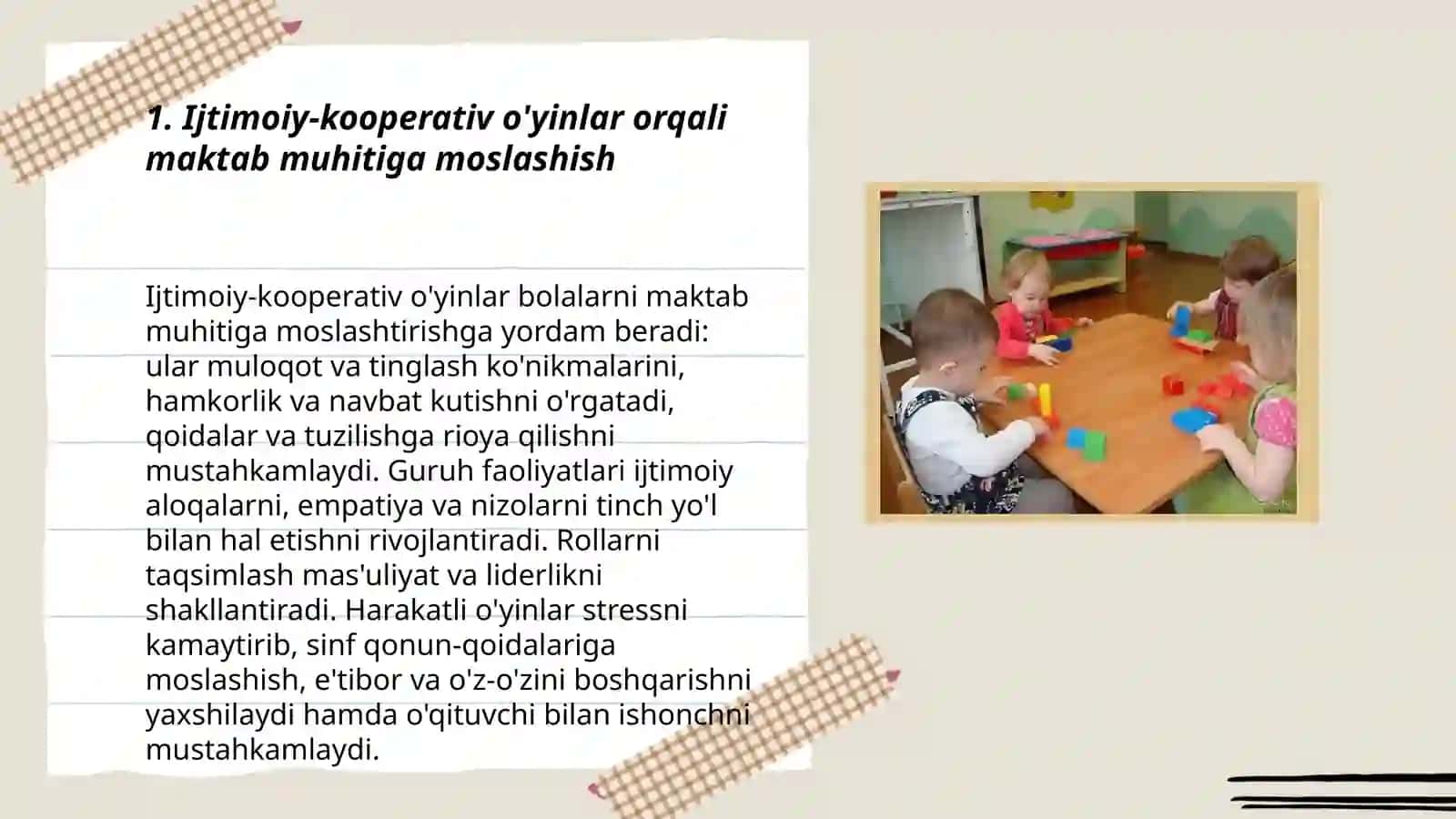 O'yin faoliyati bolalarni maktabga tayyorlashda qanday yordam beradi 3