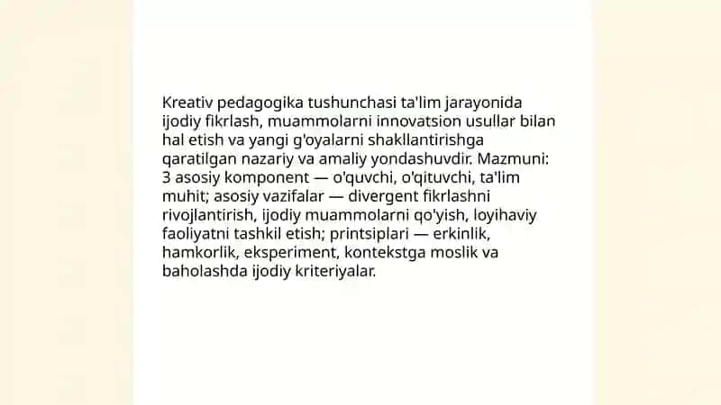 Kreativ pedagogika fanining nazariy asoslari 3
