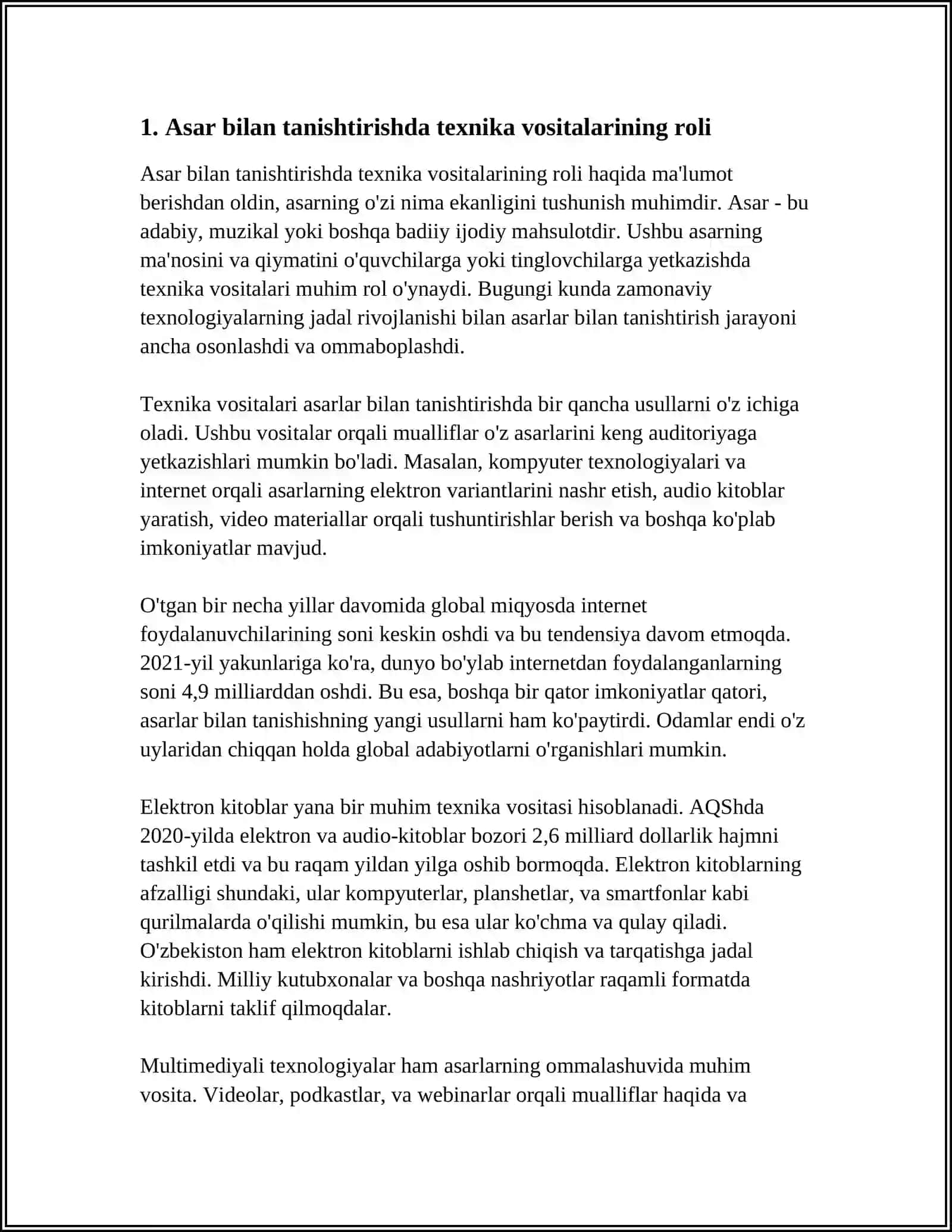 ASAR BILAN TANISHTIRISHDA TEXNIKA VOSITALARIDAN HAM UNUMLI FOYDALANISH USULLARI 3